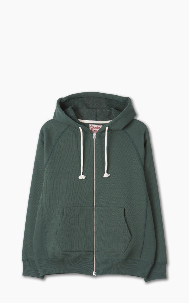 Wonder Looper Zip Hoodie Double Heavyweight French Terry Green