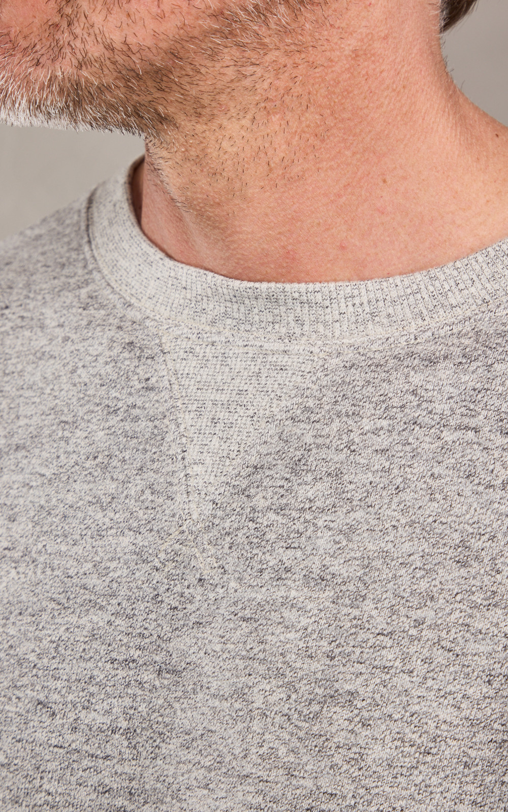 RRL Double V Crewneck Sweatshirt Grey | Cultizm