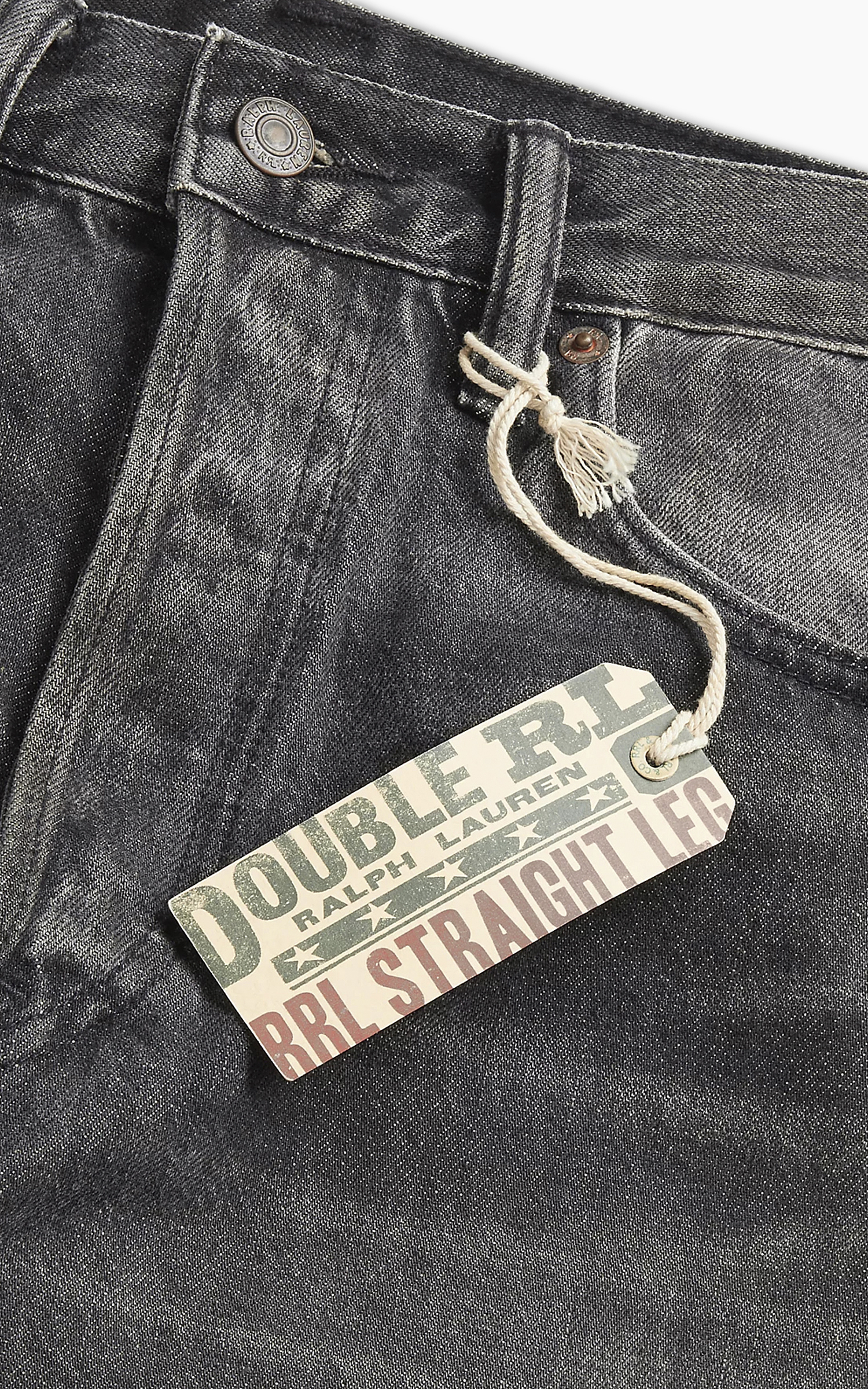 RRL Straight Fit Jean Dusty Black Wash | Cultizm
