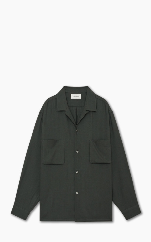 Markaware Viyella Open Collar Shirt Blue Gray