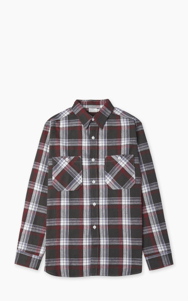 Warehouse &amp; Co. Lot 3055 Long Sleeve Check Work Shirt Charcoal