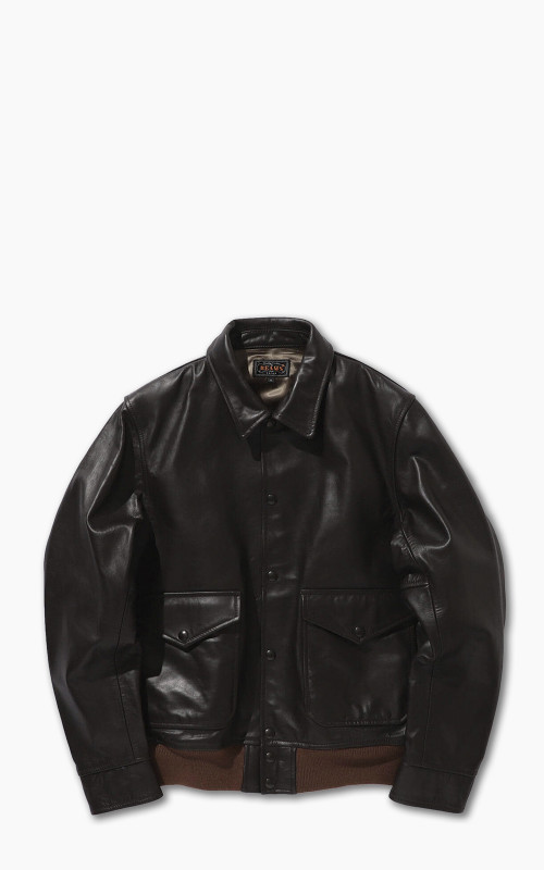 Beams Plus Military Leather Blouson Dark Brown