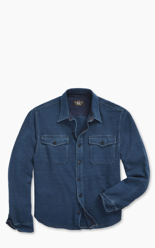 RRL Guernsey-Patterned Jacquard Workshirt Indigo