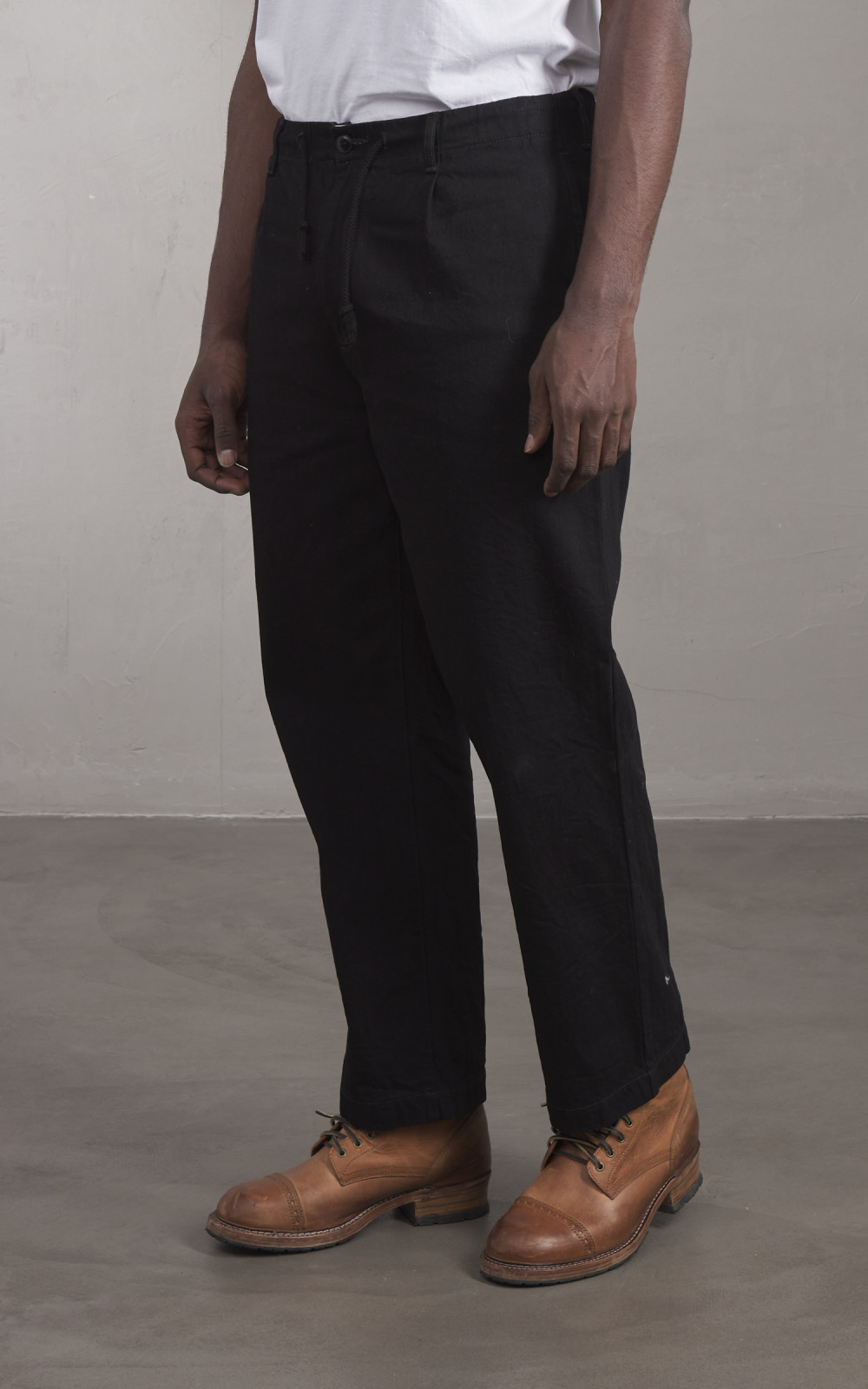 FOB Factory F0508 Three Eight Loom Denim Track Pants Black