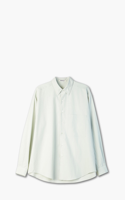 Auralee Washed Finx Twill Big Shirt Dusty Pale Blue