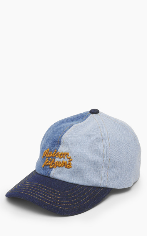 Maison Kitsuné Denim 6P Cap Washed Indigo