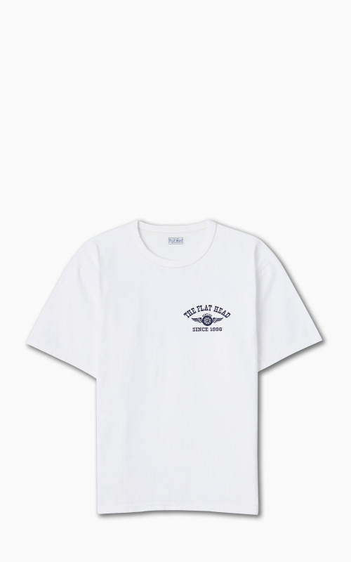 The Flat Head FN-THC-202 Flying Wheel T-Shirt White | Cultizm