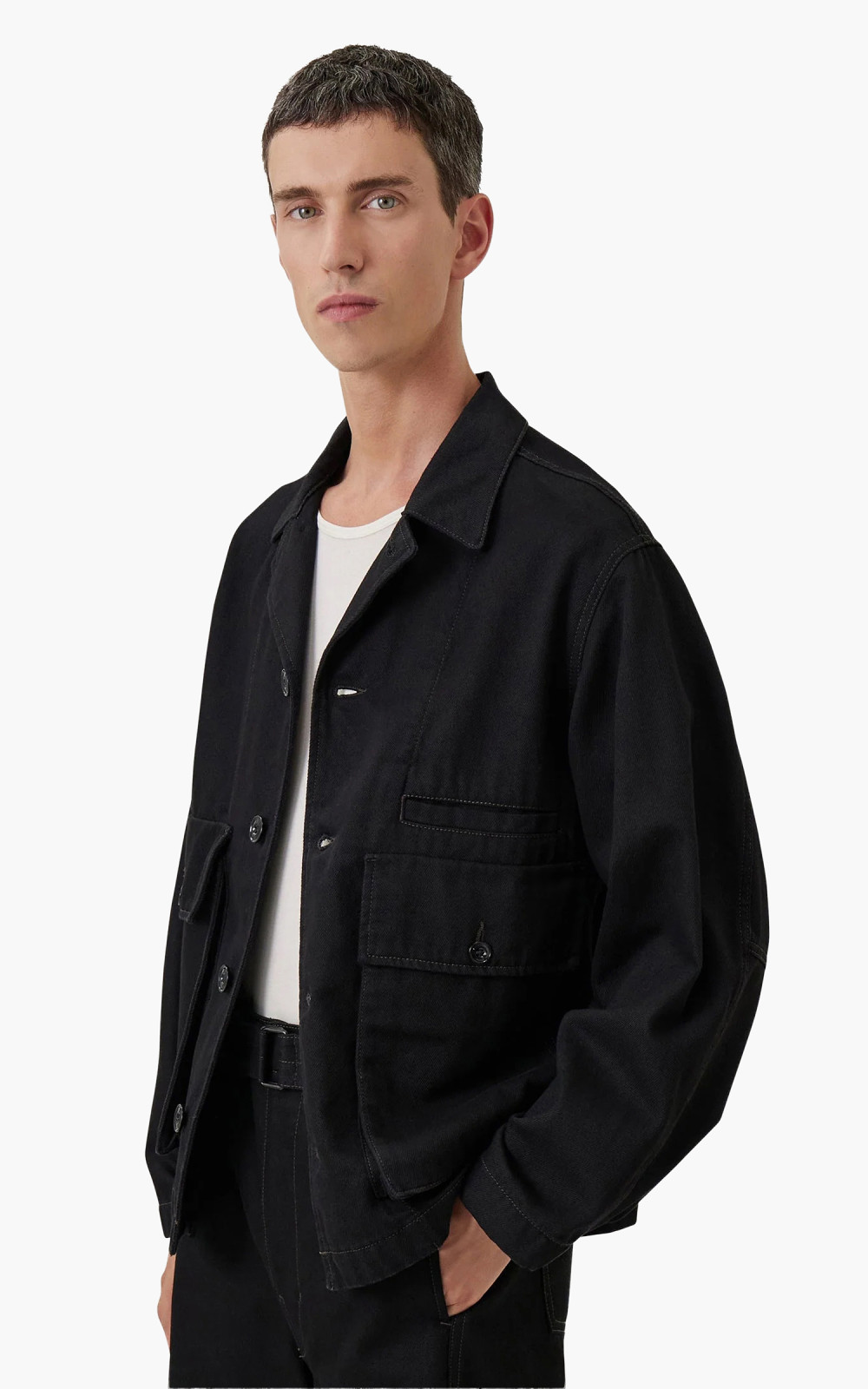 Lemaire Boxy Jacket Denim Black | Cultizm