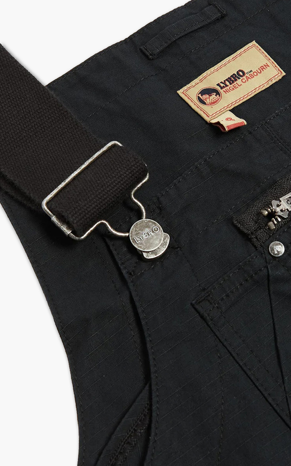 Nigel Cabourn Naval Dungaree Cotton Ripstop Black | Cultizm