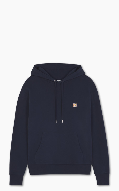 Maison Kitsuné Fox Head Patch Regular Hoodie Ink Blue