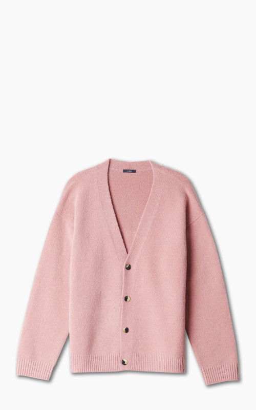 YLÈVE Wool Boucle Knit Cardigan Pink