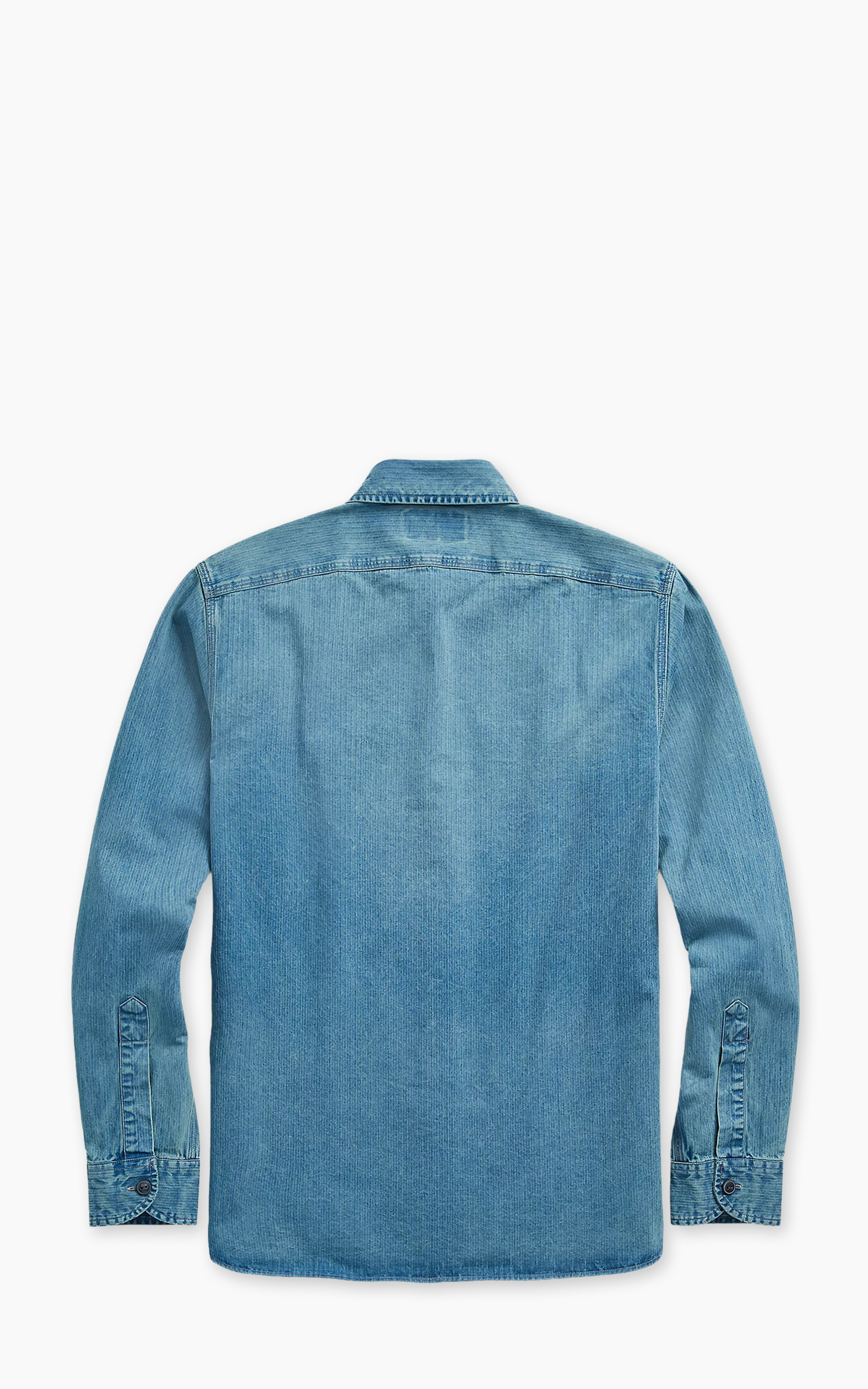 RRL Indigo Herringbone Twill Workshirt Faded Indigo | Cultizm