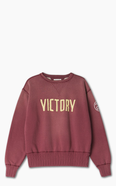 Fullcount 3757 Double V Set In Sleeve Sweater Burgundy &quot;30th Anniversary&quot;