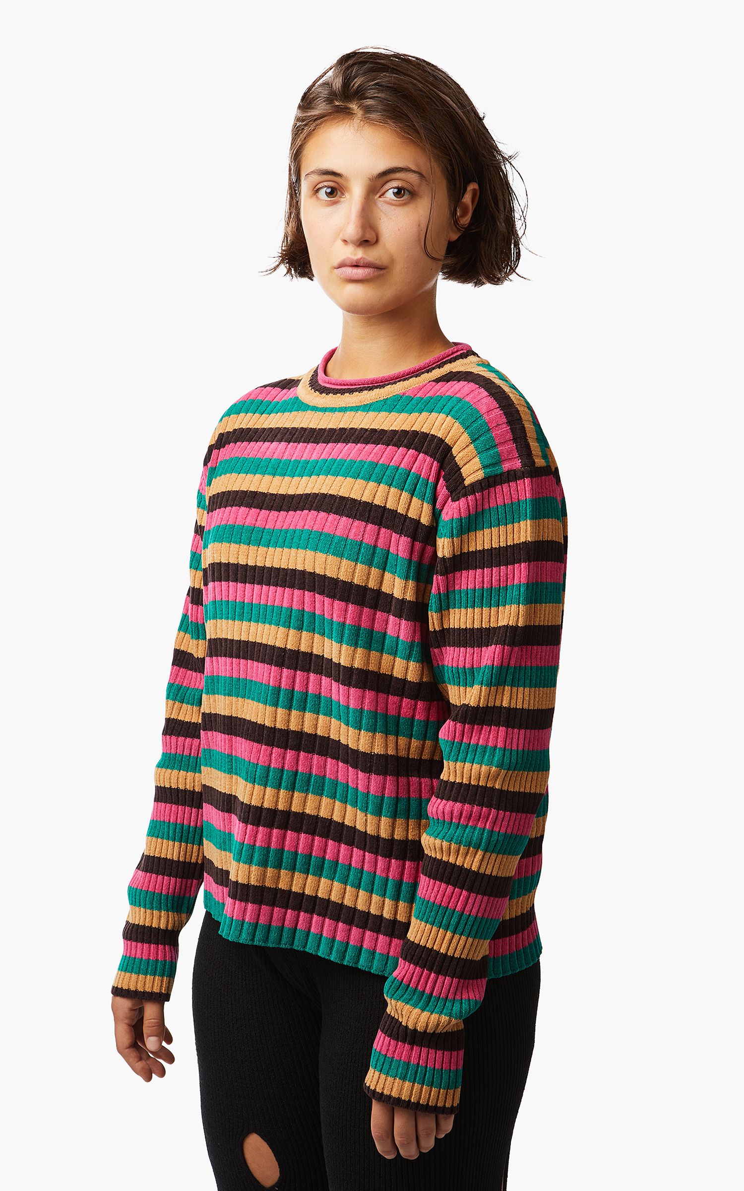 Wales Bonner Swing Sweater Pink Multi Stripe Cultizm