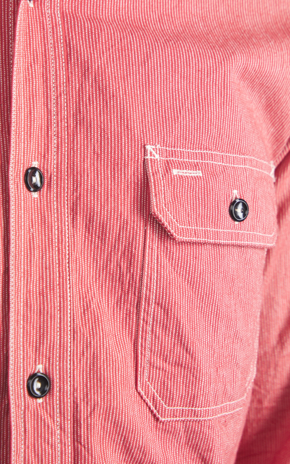 Sugar Cane SC25511 Jean Cord Work Shirt Red | Cultizm