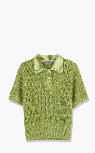 TheOpen Product Glitter Yarn Half Sleeve Sweater Green GTO221KT008-Green