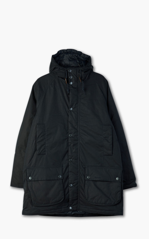 Barbour Hooded Beaufort Wax Jacket Navy