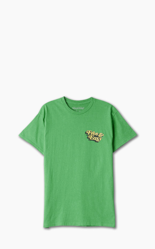 Free & Easy Be Happy LA S/S Tee Green