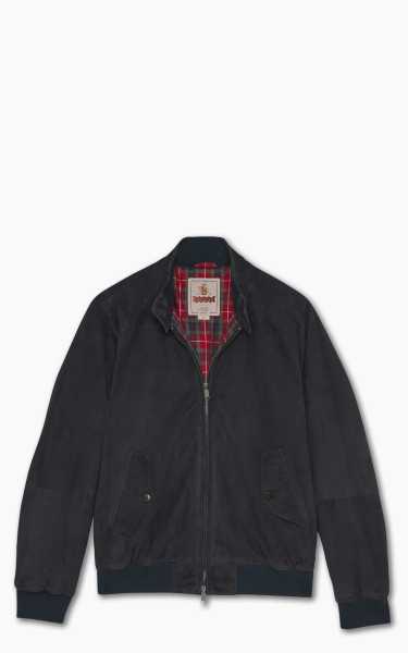 Baracuta G9 Suede Classic Harrington Jacket Navy