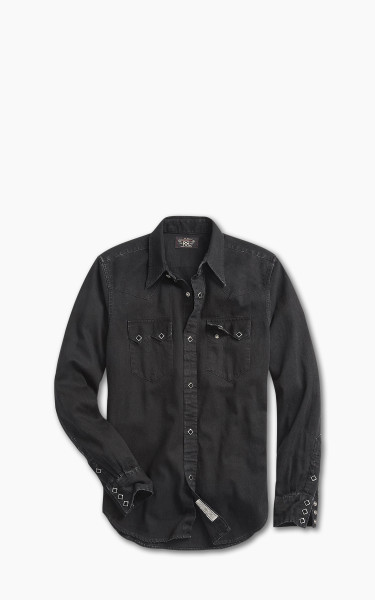 RRL Sawtooth Western Shirt Denim Black