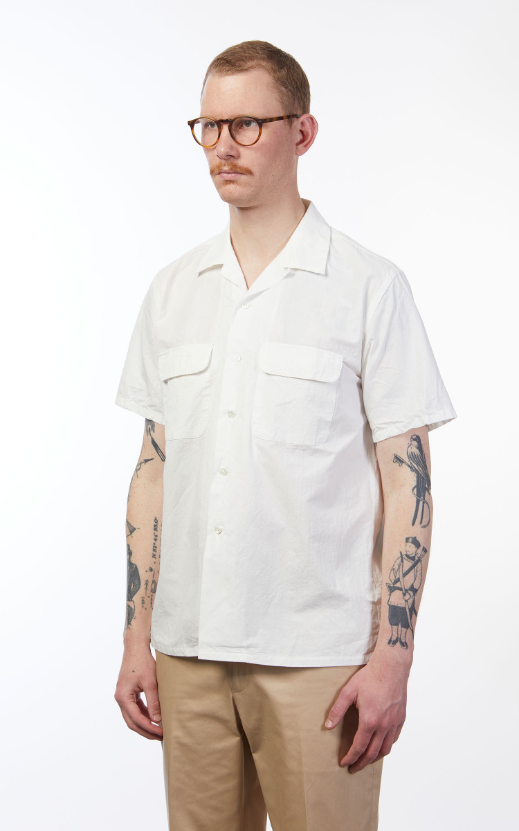 【新品】BEAMS PLUS / WORK Short Sleeve Linen Beams Plus Work Short Sleeve Linen Stripe - Mildblend Supply Co