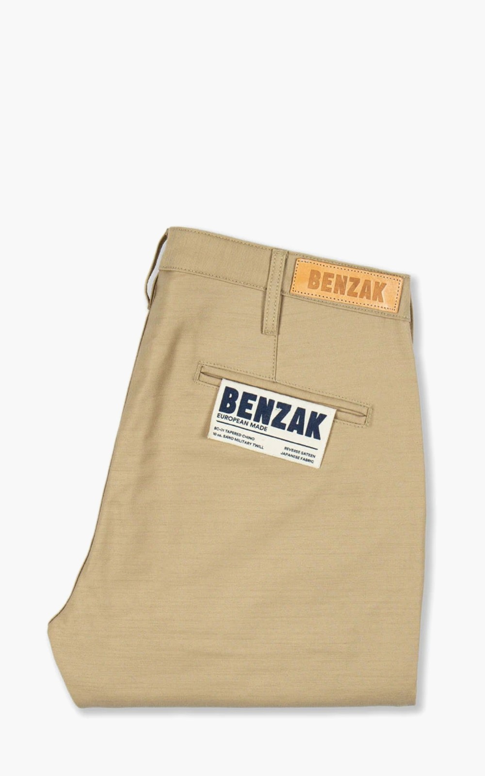 Benzak BC-01 Tapered Chino Military Twill Sand | Cultizm