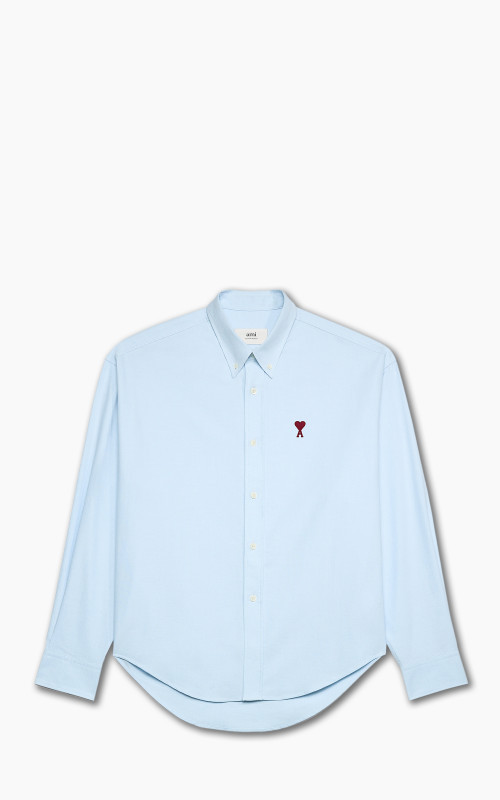 AMI Paris Ami De Coeur Boxy Fit Shirt Sky Blue