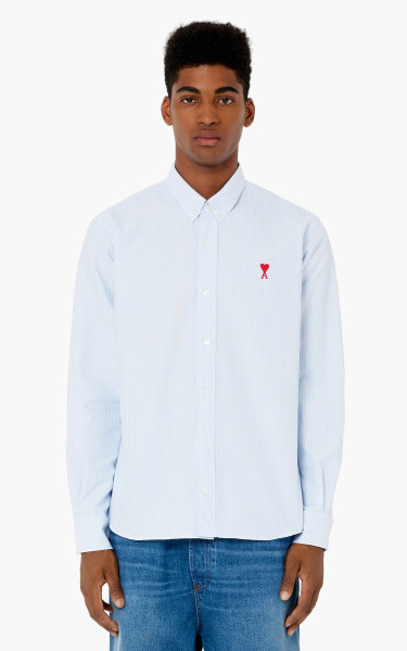 AMI Paris Ami De Coeur Button-Down Shirt Sky Blue/Natural