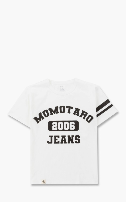 Momotaro Jeans 07-109 GTB College Print T-Shirt White