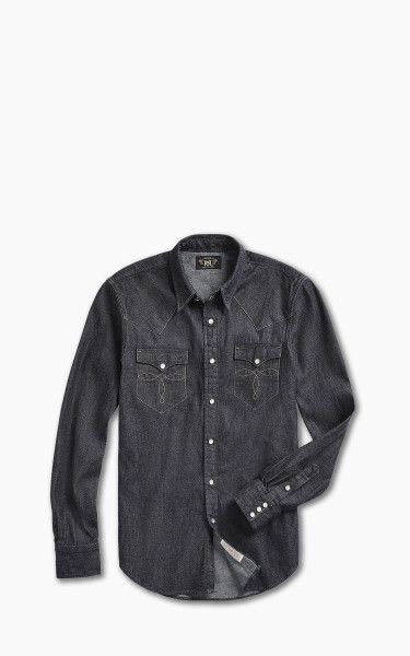 RRL Buffalo Western Shirt Denim Indigo Rinse