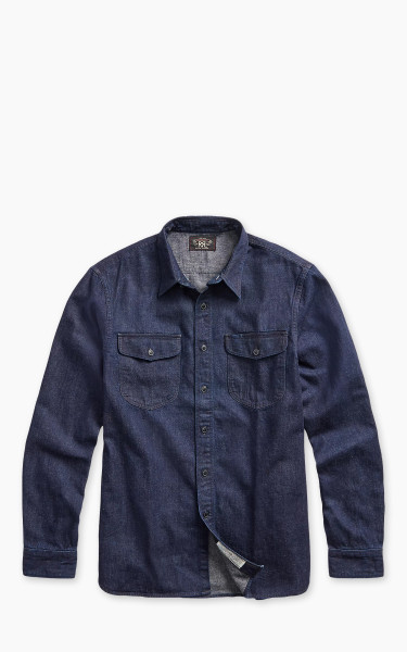RRL Cotton-Linen Denim Workshirt Indigo