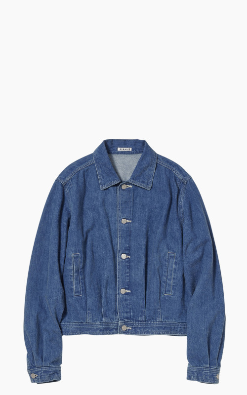 Auralee W Selvedge Light Denim Blouson Light Indigo