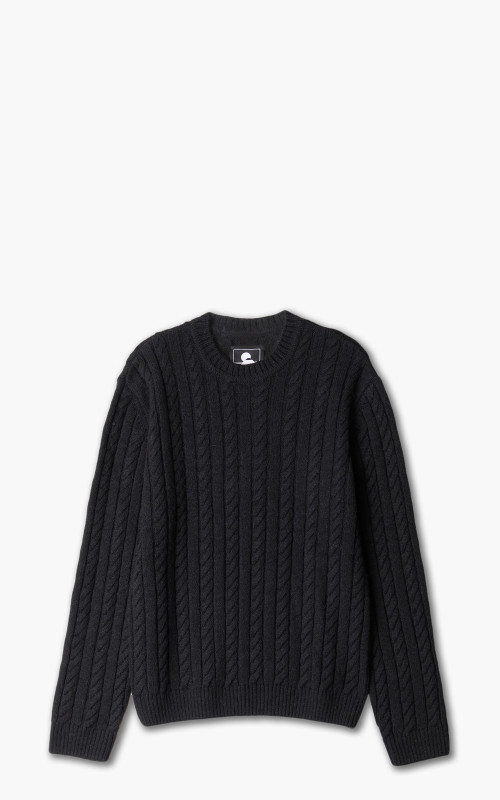 Edwin Twisted Crew Neck Sweater Black