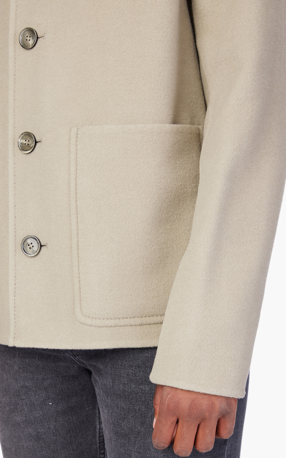 AMI Paris Double Face Short Coat Clay | Cultizm