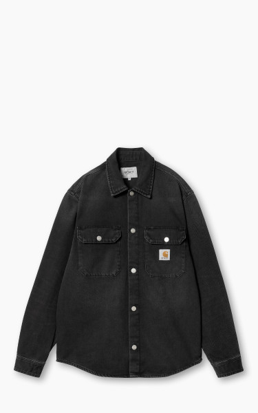 Carhartt WIP Harvey Shirt Jac Black Dark Used Wash