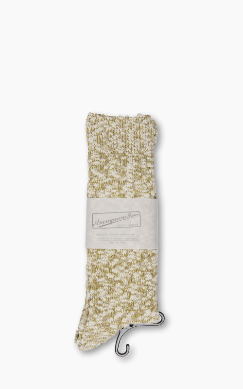 Anonymous Ism Socks Lightweight Slub Crew Khaki