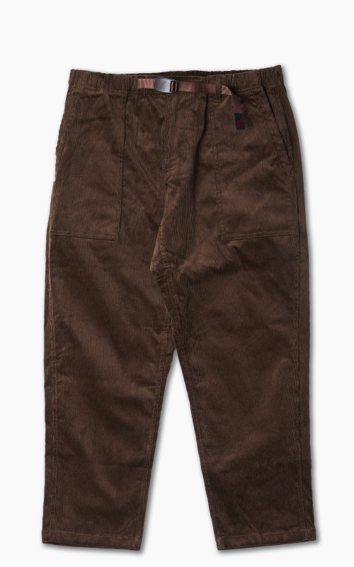 Gramicci Corduroy Loose Tapered Pants Dark Brown