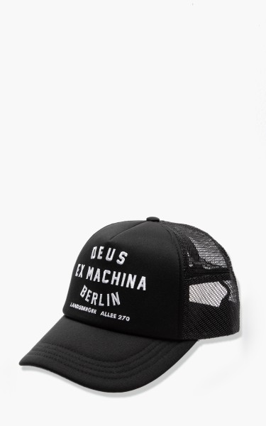 Deus Ex Machina Berlin Address Trucker Cap Black DMF2071649-BLK