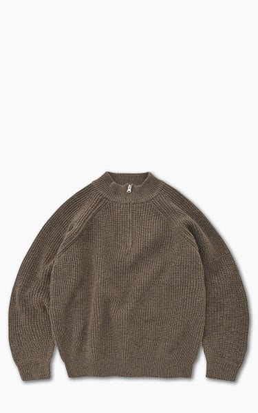 FrizmWORKS Half Zip Mock Neck Sweater Cocoa