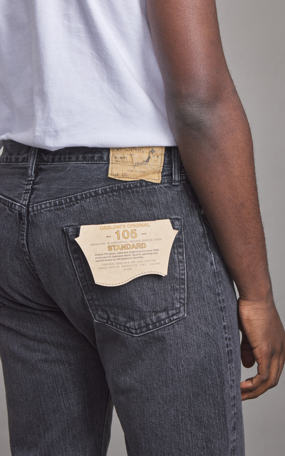 OrSlow Standard Fit Jeans 105 Black Denim Selvedge Stonewashed Cultizm