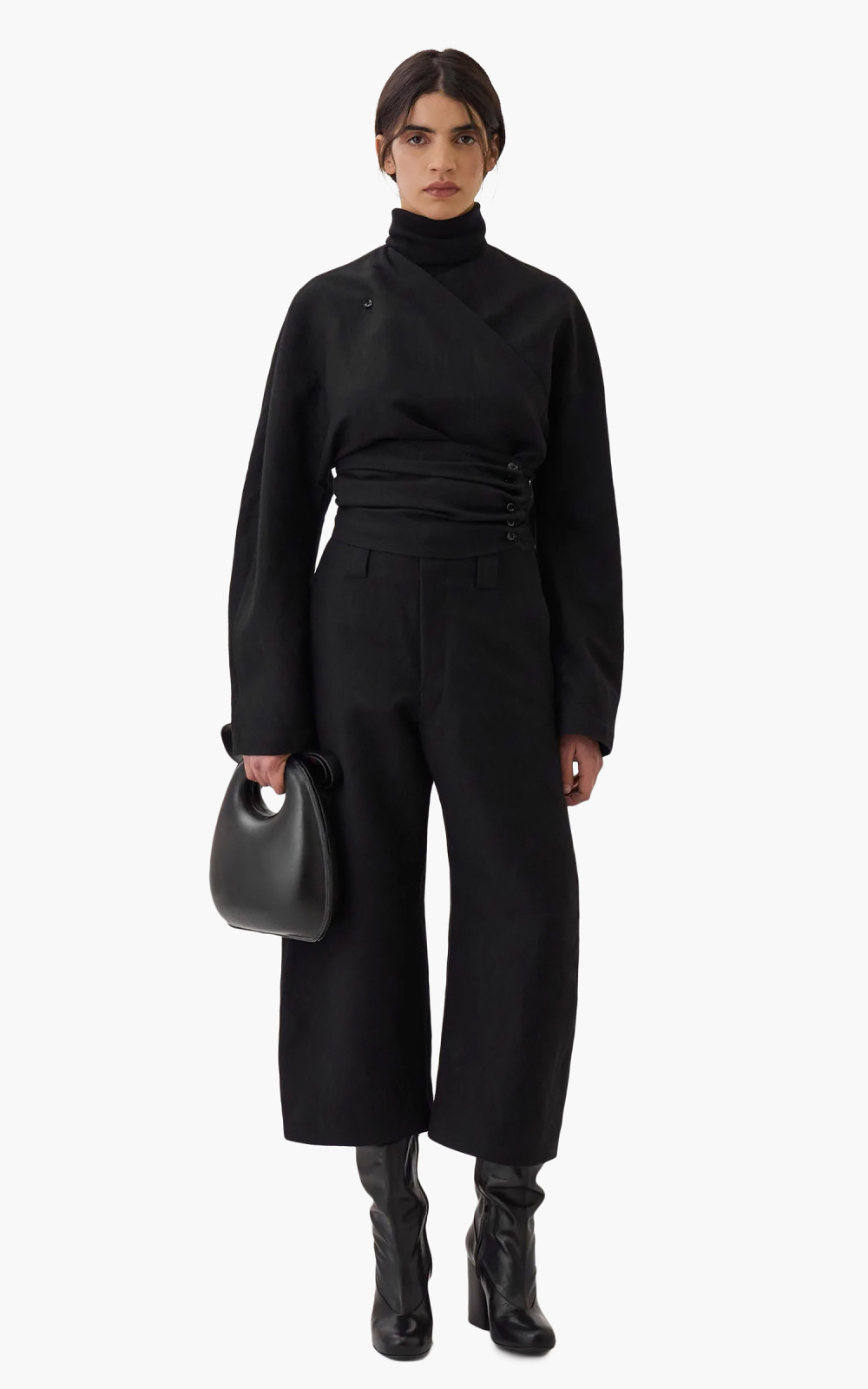 Lemaire Wrap Top Black | Cultizm