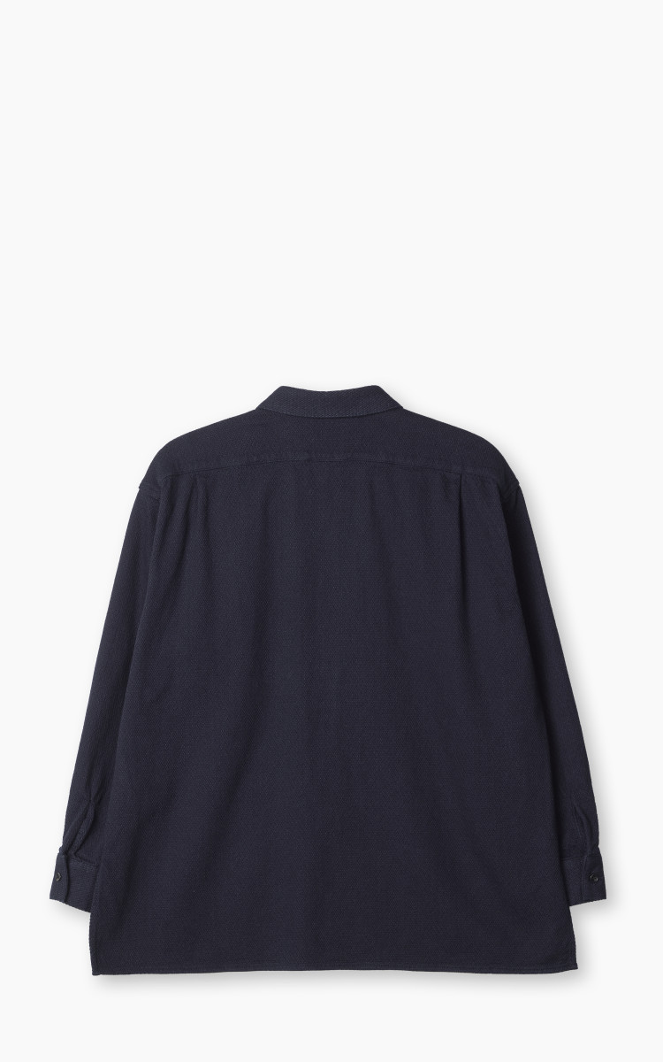 Japan Blue Sashiko Jacquard Shirt Indigo | Cultizm