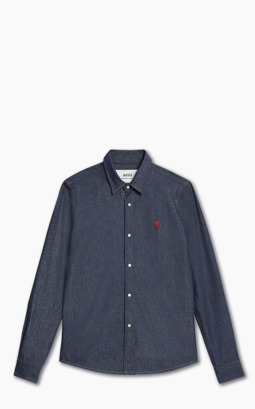 AMI Paris Ami De Coeur Shirt Denim Indigo