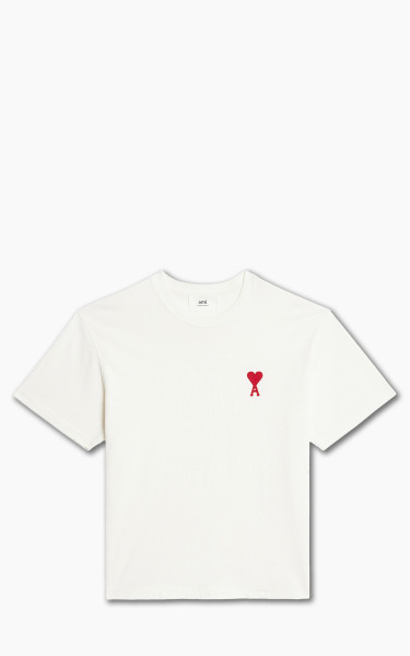 AMI Paris Tonal Ami De Coeur T-Shirt Natural White/Red