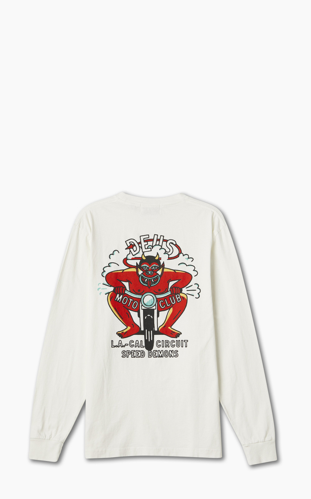 Deus Ex Machina Riding Hot LS Tee Vintage White | Cultizm