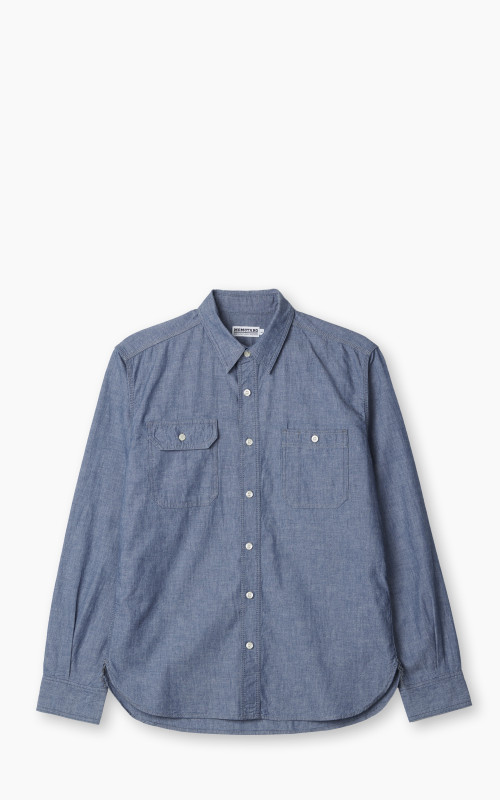 Momotaro Jeans MXLS1010 5oz Selvedge Chambray Shirt Indigo