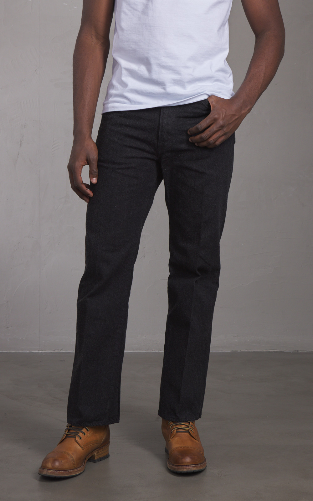Kaptain Sunshine Skate Shoecut Denim Pants One Wash Black | Cultizm