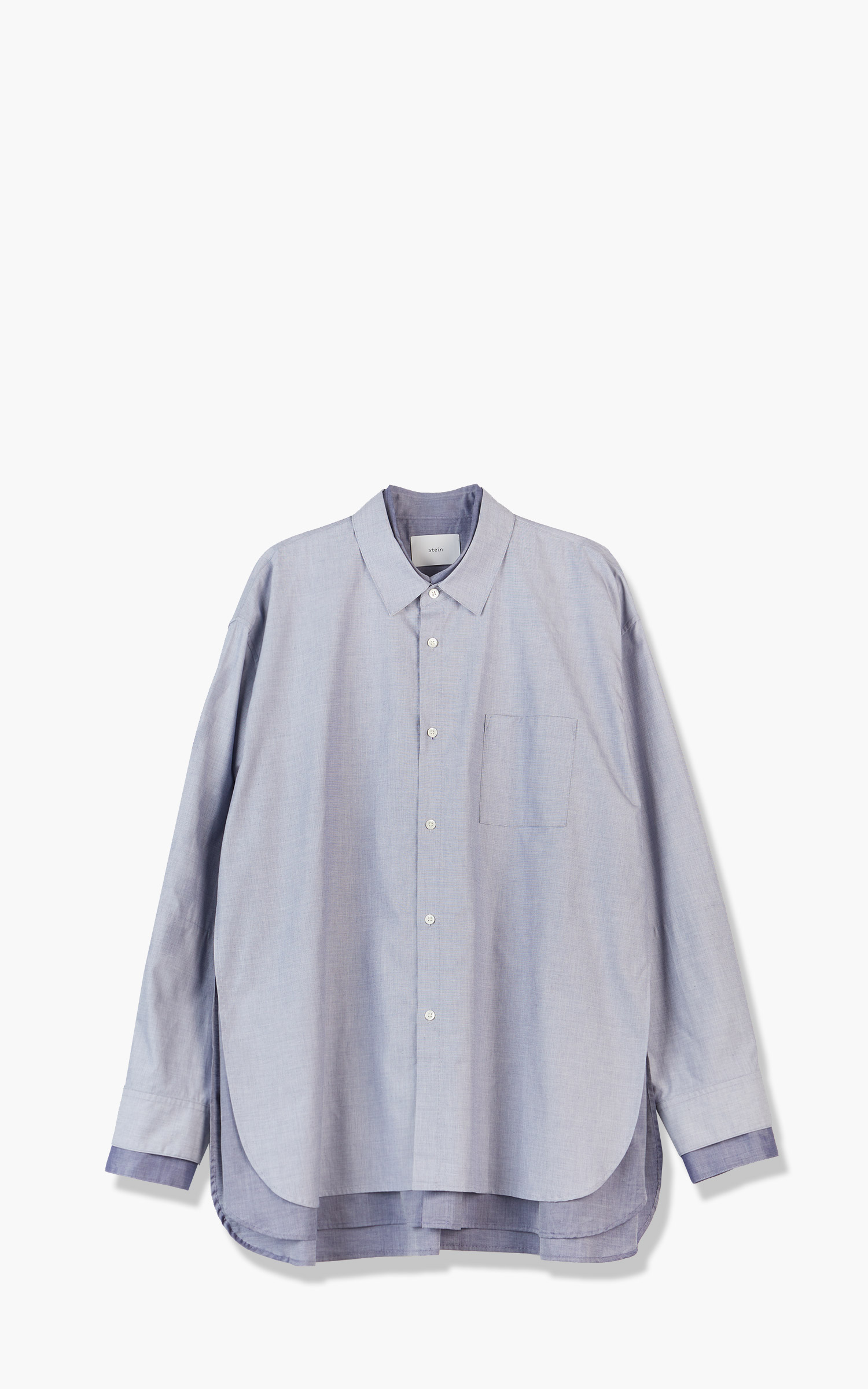 stein Oversized Layered Shirt Grey Blue/Blue