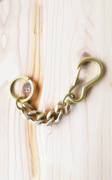 Kobashi Studio BR380GT Karabiner Key Chain Twist Brass
