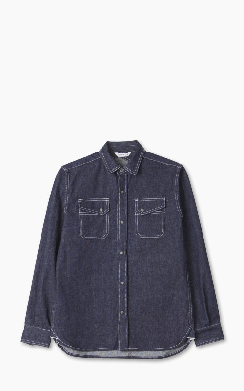 3sixteen Crosscut Western Shirt Selvedge Denim Indigo